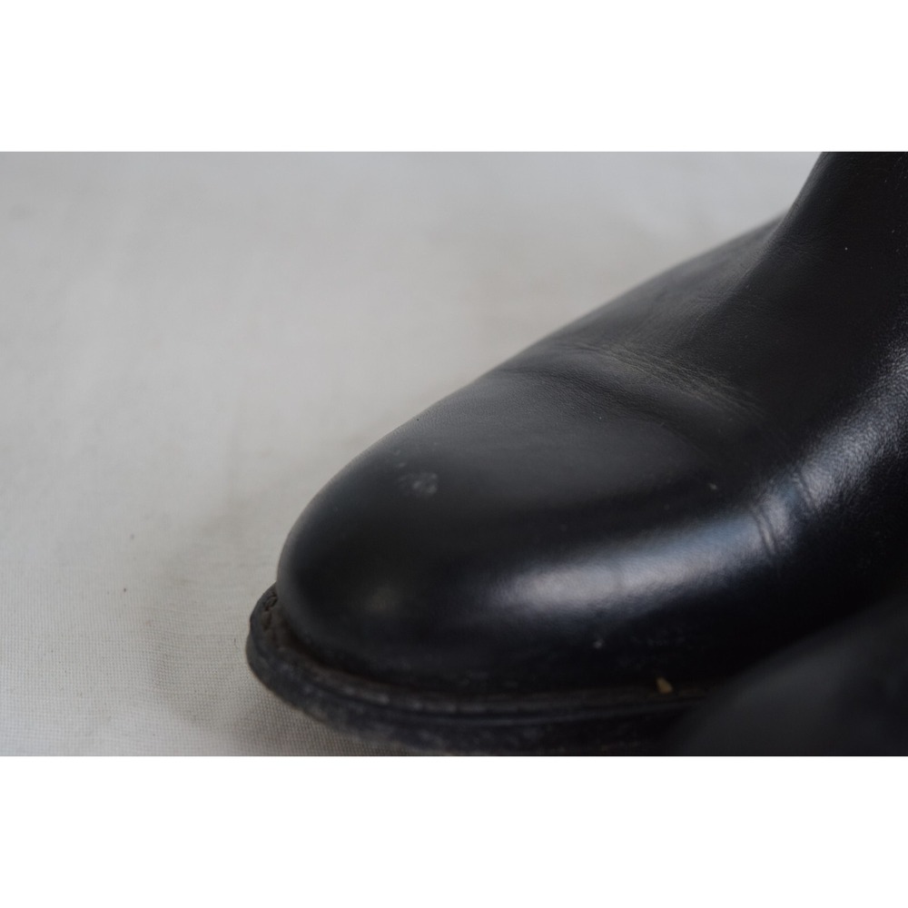 ARIAT two24 Women's Boots 8.5B Black Leather Block Heel Tall Knee High Pull On - Picture 4 of 10